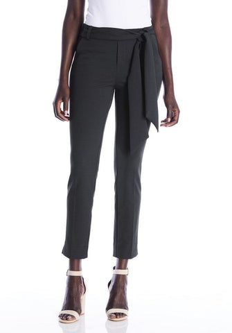 The "Victoria" Belted Trouser - Black
