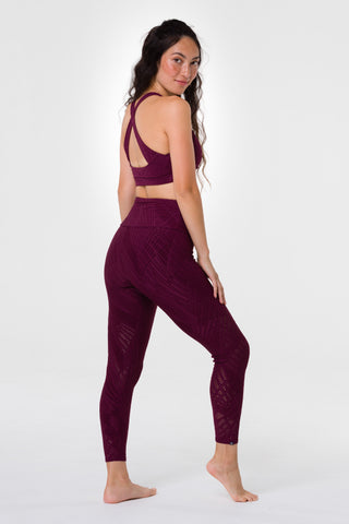Selenite Midi Legging - Burgundy