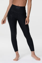 Foil Midi Legging - Night Leopard