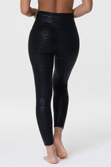 Foil Midi Legging - Night Leopard