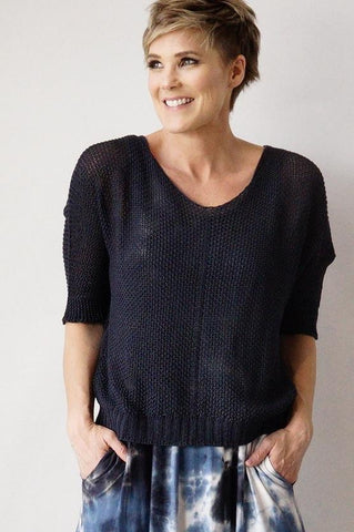 Knitted 3/4 Sleeve Sweater