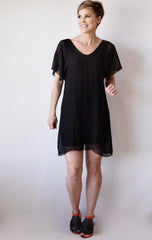 Silk Blend Dress - Black
