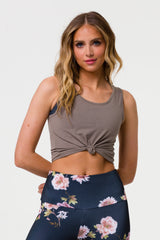 Knot Crop Top - Dust