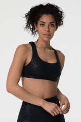 "Mudra" Sports Bra - Night Leopard