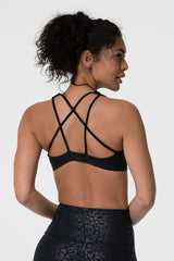 "Mudra" Sports Bra - Night Leopard