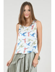 Fluid Tank Top - Parrots