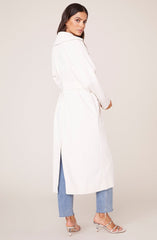 Eye Spy Water Resistant Trench Coat - Ivory