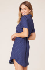 Dot It Right Dress - Navy