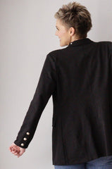 Mandarin Collar Jacket - Black