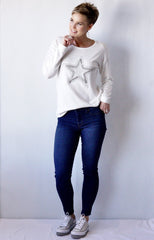 Star Sweater - Eggshell