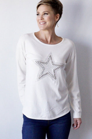 Star Sweater - Eggshell