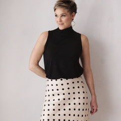 The "Kali" High Neck Tank Top - Black