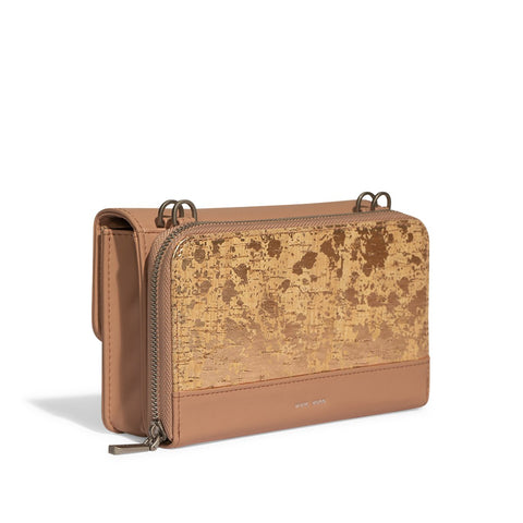 Jane 2 in 1 Wallet Purse - Metallic Rose Cork