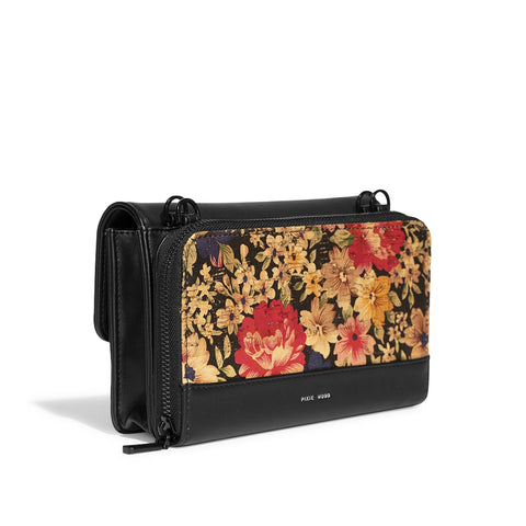 Jane 2 in 1 Wallet Purse - Dark Floral Cork