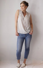 Printed Sleeveless Top - Leaf