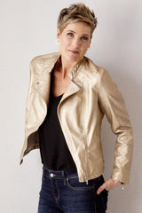 Gold Moto Jacket