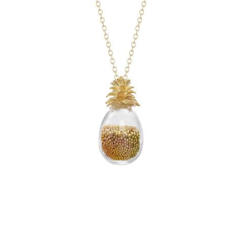 Pineapple Shaker Necklace - Gold