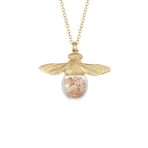 Bee Shaker Necklace - Champagne