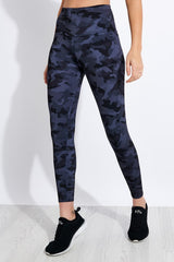 High Rise Midi Legging - Grey Camo