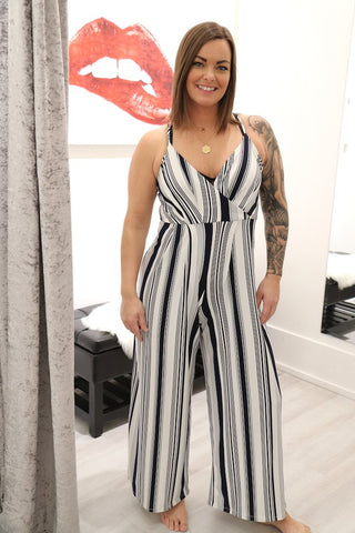 Soft Striped Jumpsuit