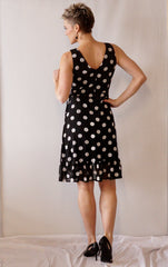 Ruffle Wrap Dress - Polka Dot