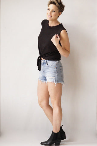 Shorts - Rosie In Mid Retro 80's