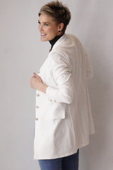 Mandarin Collar Jacket - Cream