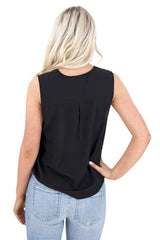 "Don't Cross Me" - Sleeveless Top (Black)