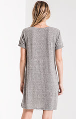 Tri Blend Side Knot Dress - Heather Grey