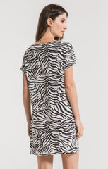 Zebra Dress - Champagne Mist