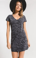 Zebra Dress - Blue