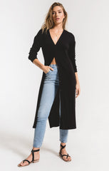 Textured Rib Duster Cardigan