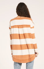 Rugby Stripe Weekender - Warm Wood