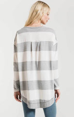 Rugby Stripe Weekender - Grey