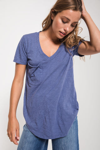 Slub Pocket Tee - Coastal Blue