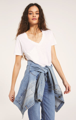 Slub Pocket Tee - White
