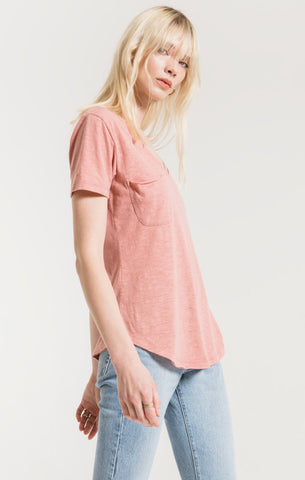 Airy Slub Pocket Tee - Desert Sand