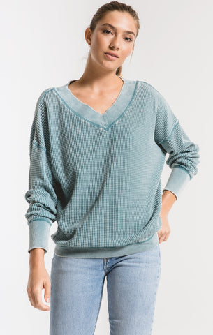 Emilia Thermal Top - Blue