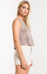 Mini Leopard Swing Tank - Pale Blush