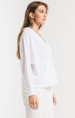 Surplice V-Neck Hoodie