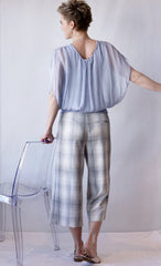 Silk Flutter Blouse - Blue