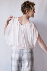 Silk Flutter Blouse - Blush