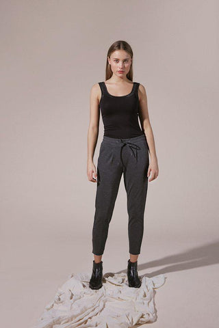 "Kate" Cropped Pant - Grey