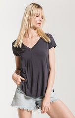 Mya V Neck Tee - Ombre Blue