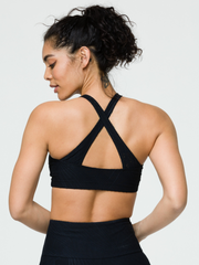 Selenite Heart Bra - Black