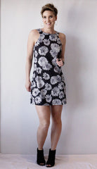 Black Floral Shift Dress